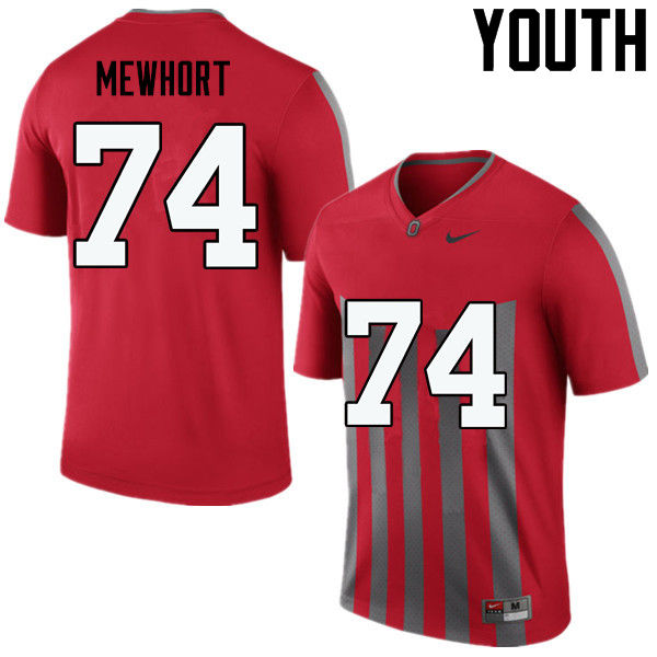 Ohio State Buckeyes Jack Mewhort Youth #74 Throwback Game Stitched College Football Jersey